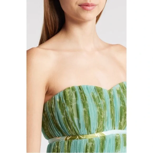 anthropologie green tulle dress Forever That Girl Tiered Tulle Dress